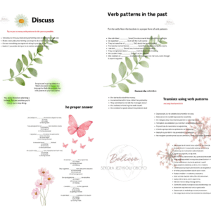 Verb patterns in the past