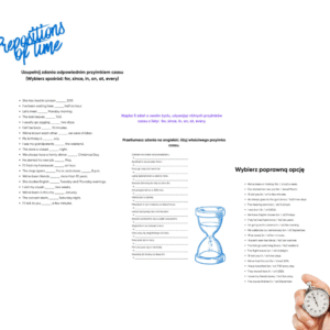 Prepositions of time - every, for, since, in, on, at