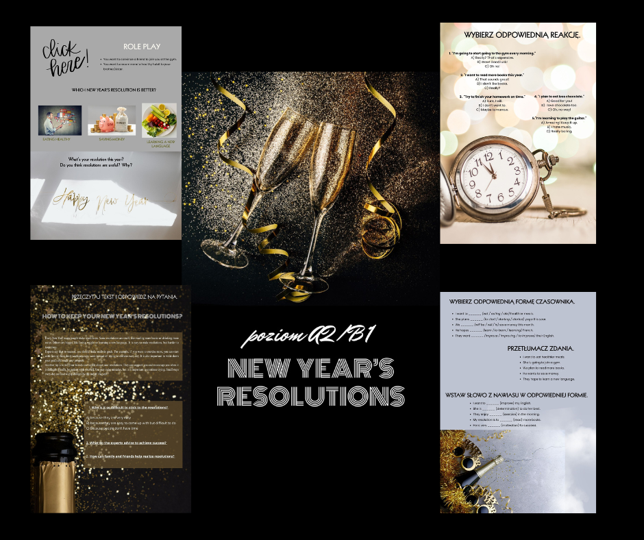 New Year's Resolutions - matura podstawowa/ e8