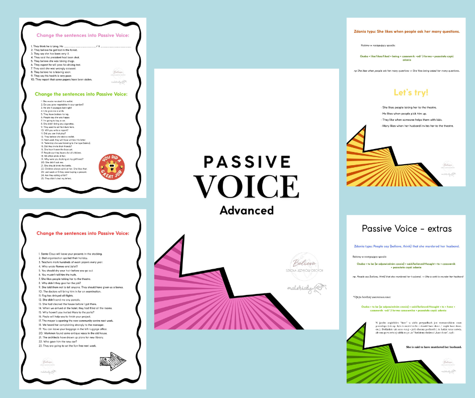 Passive voice - advanced