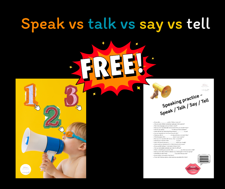 Say, Speak, Tell or Talk?